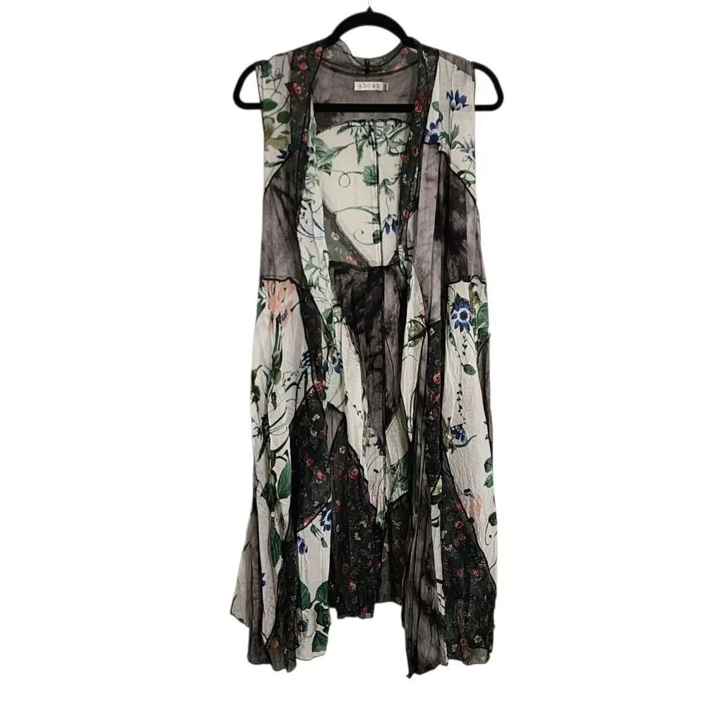 Adore Kimono Duster S Patchwork Floral Forest Fairy Boho Cowgirl Cottagecore
